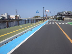 区画線工事～カラー舗装